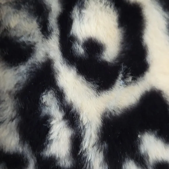 Stoosh-Blk/iv Faux animal print open front soft short Jkt Sz S NWT. - Picture 5 of 8